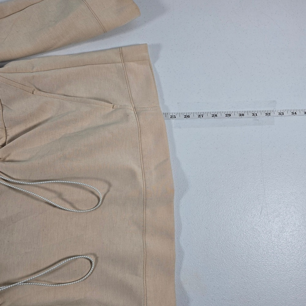 Saturday Sunday Anthropologie Beige Quarter Zip Drawstring Pullover Sweatshirt M - Picture 3 of 8